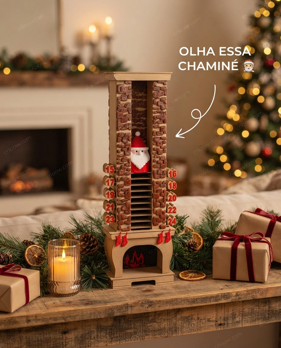 Calendário do Advento Chaminé do Papai Noel
