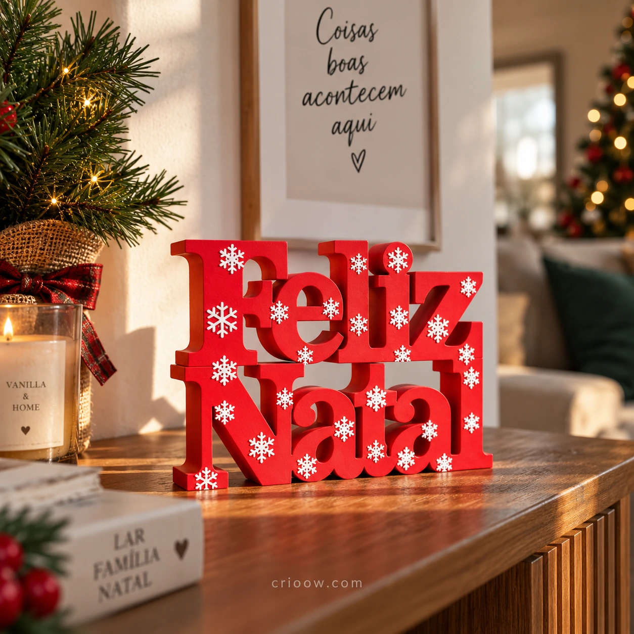 Letreiro Feliz Natal Decorativo