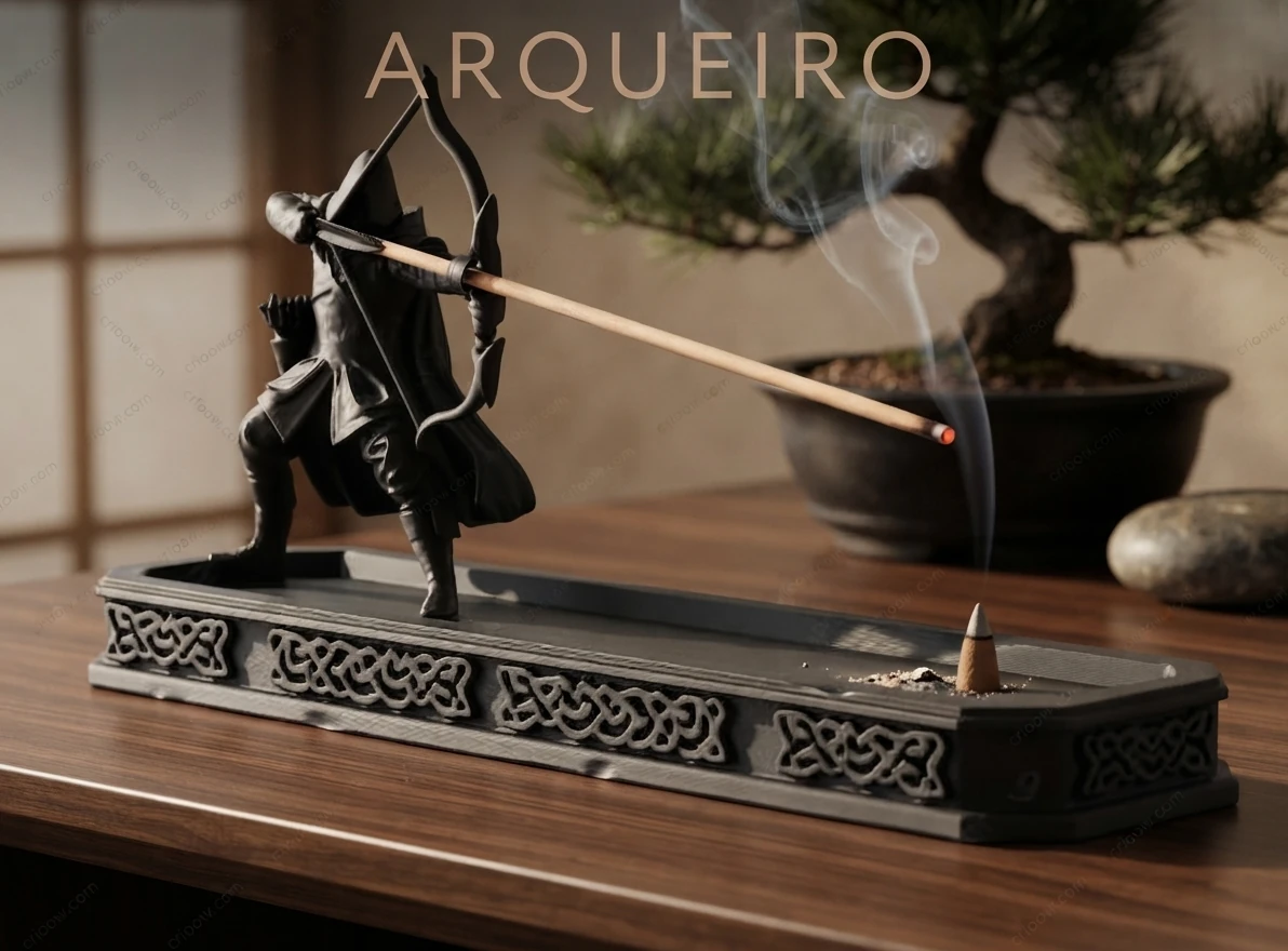 Porta-incenso Arqueiro com Base Coletora