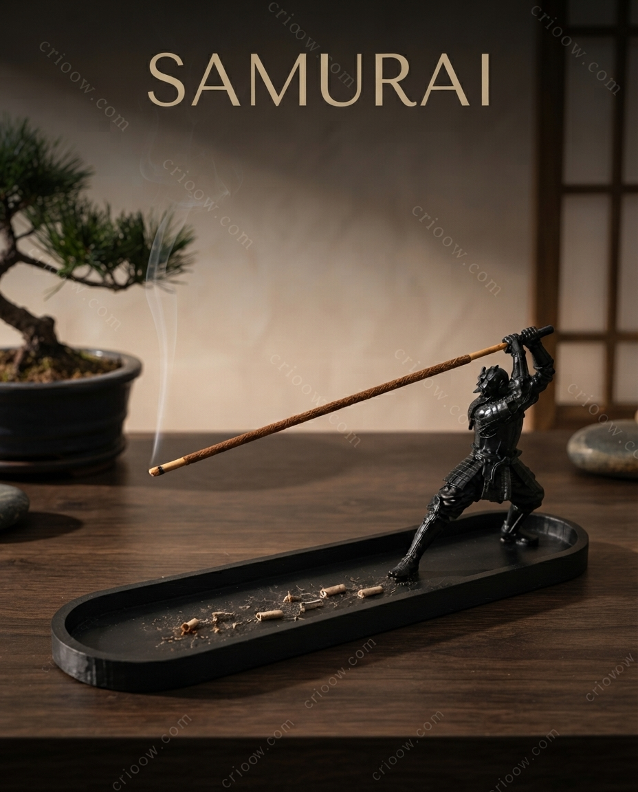 Porta-incenso Samurai com Espada